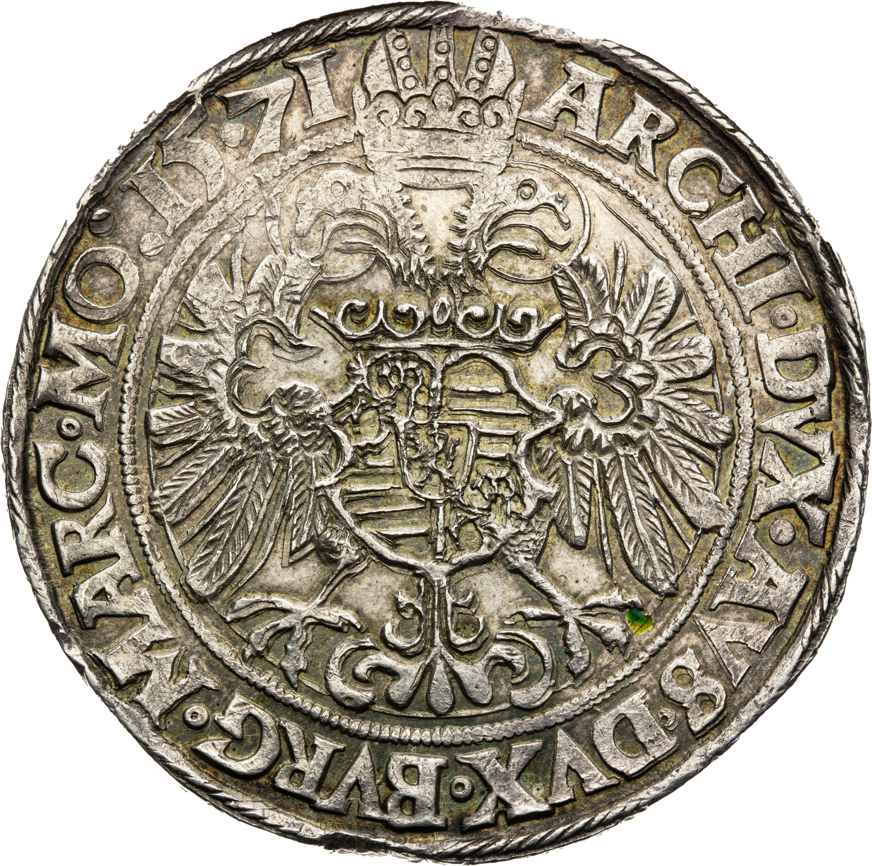 Maxmilián II. (1564–1576), 60 krejcar 1571 České Budějovice - Tobiáš Gebhardt-2